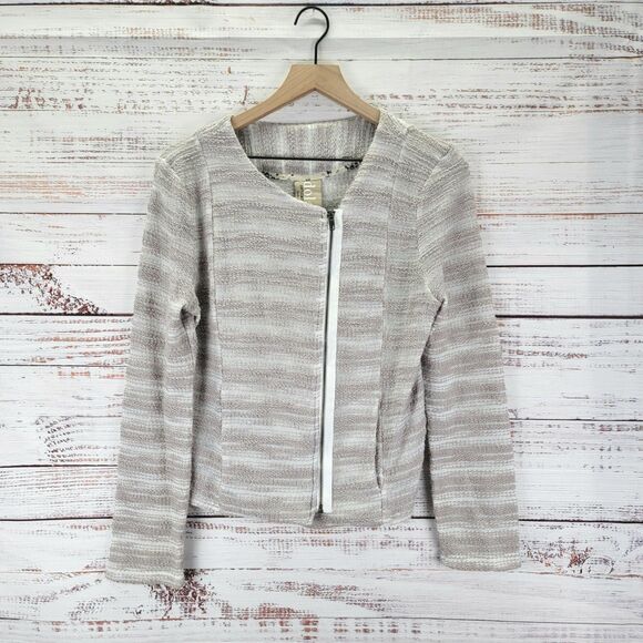 Anthropolgie Dolan Left Coast Womens Size M Leightweight Sweater Jacket Zip Gray - Picture 1 of 10
